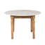 Table de salle à manger en bois de manguier avec tiroir et plateau en marbre
