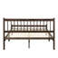 Grand cadre de lit en bois traditionnel avec tête et pied de lit, lit plateforme Pinewood, cadre renforcé, brun-761785521-761785520