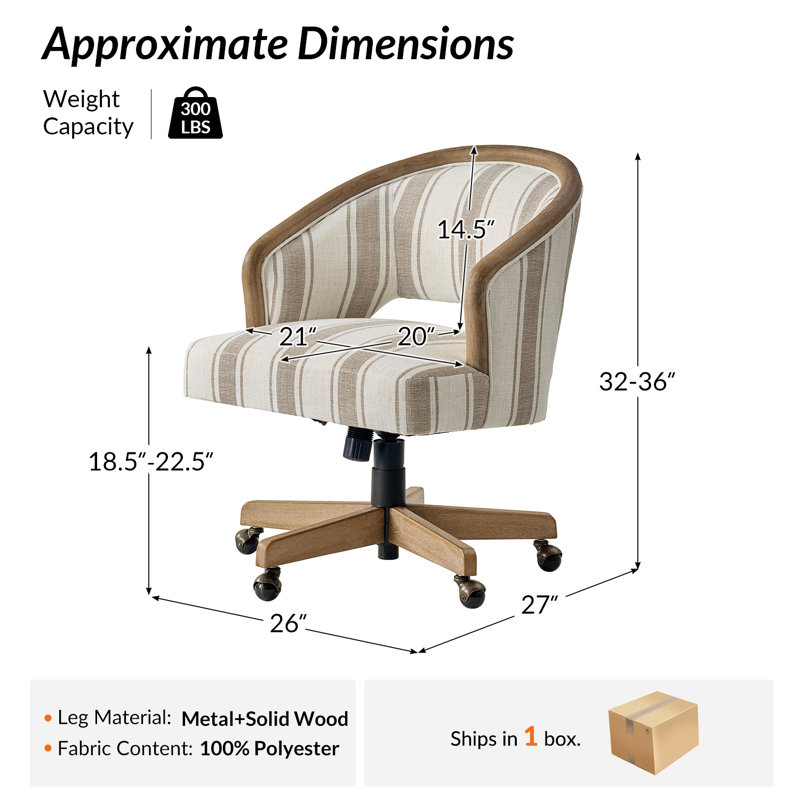 Chaise de bureau Ackeron Faithe, Tanné