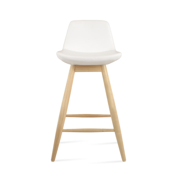 Tabouret de bar et de comptoir en bois Pera Baba, Orange, Tabouret de comptoir (siège d’une hauteur de 24, Wengé