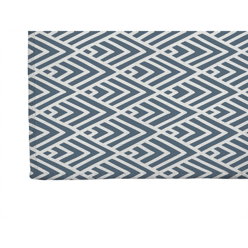 Tapis d'extérieur antidérapant à chevrons, Tapis de couloir 2 pi 6 po x 8 pi