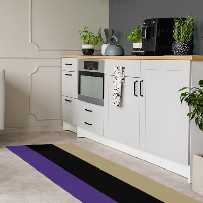 Tapis mauve/noir