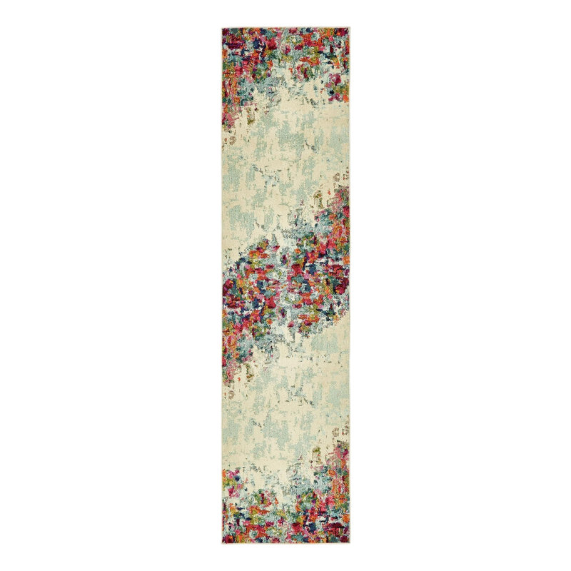 Cariel Washable Abstract Indoor Rug, Runner 2'7" x 10'