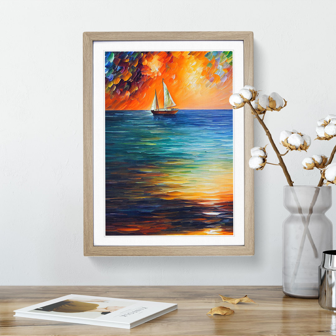 Boat at Sunset No.1 - Wall Art