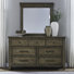 Ensemble de chambre à coucher commode et miroir Gertraute