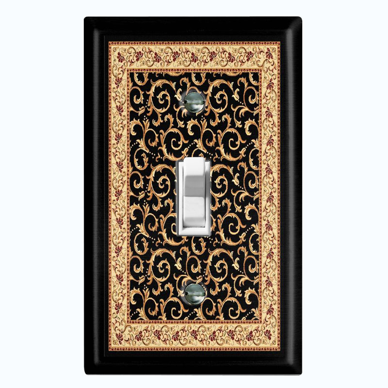 Patterned 1 - Gang Toggle Light Switch Standard Wall Plate