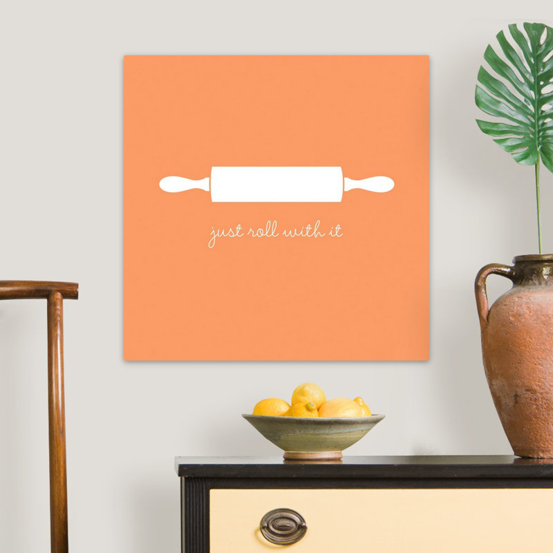 «Just Roll with It - Retro Kitchen Art» par Kate Lillyson, impression sur toile, H 24 po x l 24 po x P 1,25 po