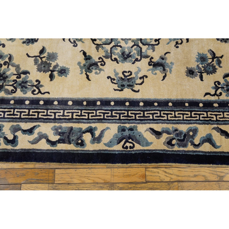 Antique Chinese - Silk Knotted Rug