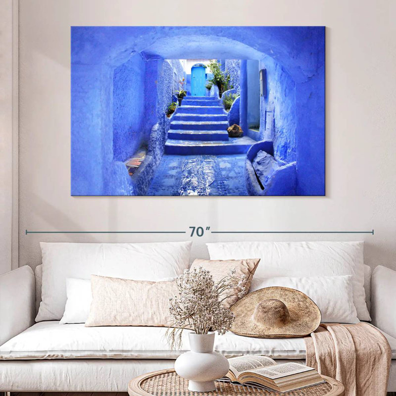 Nicci Moroccan Blue Pathway, 34" H x 51" W
