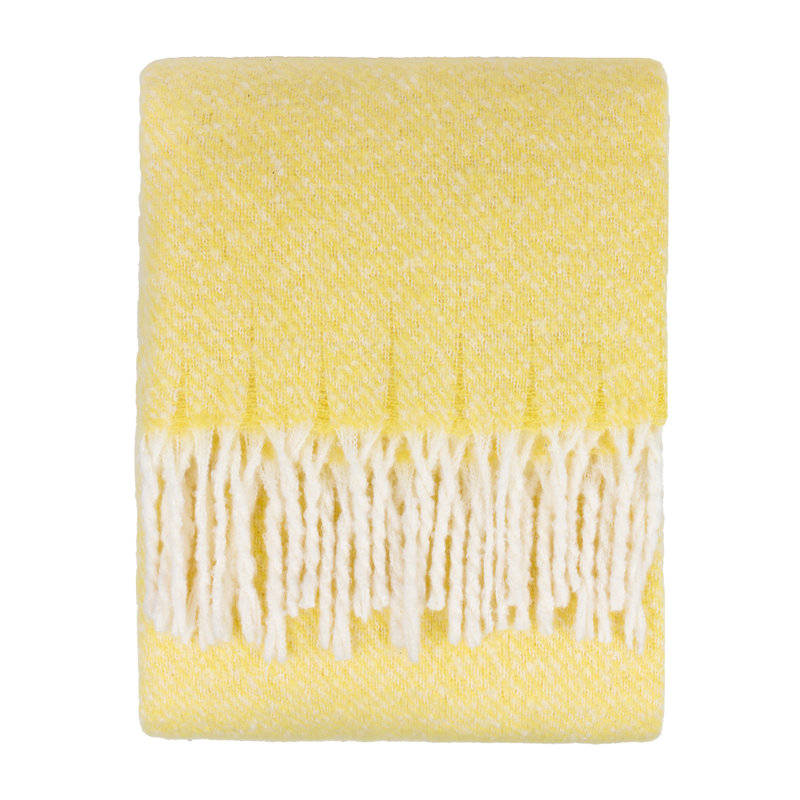 Machine Woven Throw Blanket, Yellow