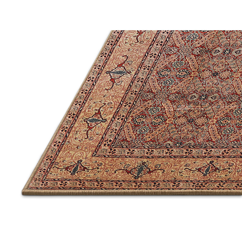 Tapis oriental brun / rouge Styrman, Rectangle 4 pi x 6 pi