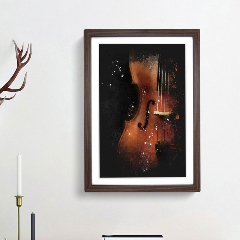 Cello - Framed Print, Walnut Framed, 87cm H x 62cm W x 2cm D