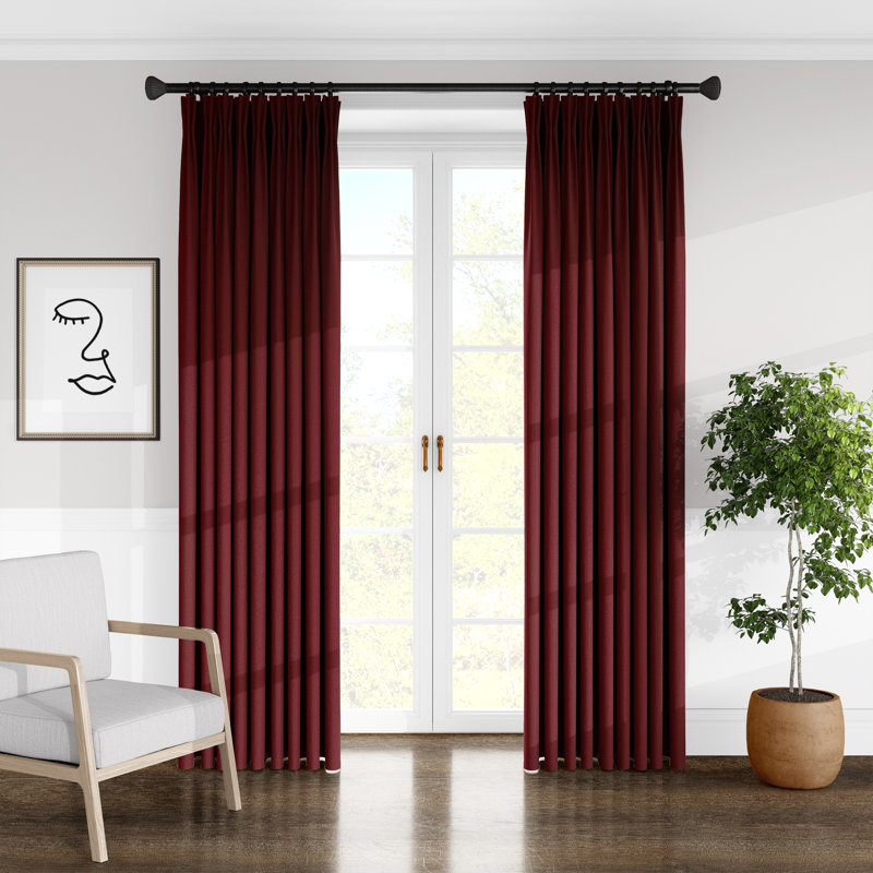 Paire de rideaux Alia, Merlot, l 20 po x L 96 po