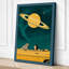 Saturn and the Yellow Convertible Retro - Wrapped Canvas-249942358-249942361