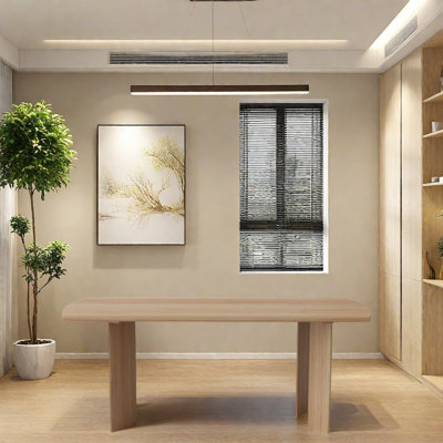 Modern Wabi-Sabi Solid Waxwood Dining table