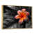 Toile avec cadre flottant or