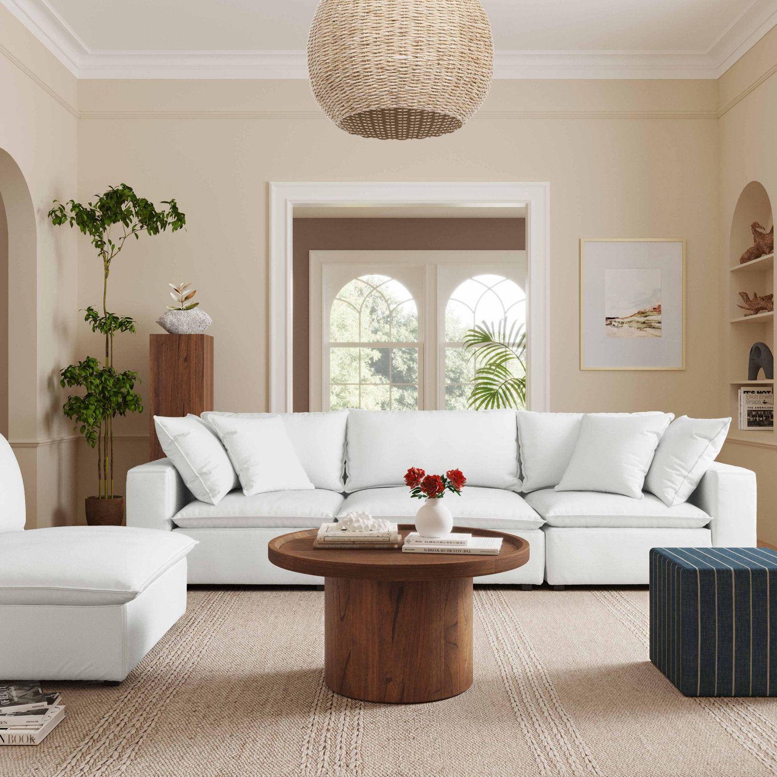 Ellaria 120" Modular Sofa, Peyton Pearl