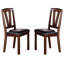 Table de salle à manger 4X Chaises d'appoint 1X Banc 6Pcs Ensemble de salle à manger Finition noyer Mobilier de salle à manger Style transitionnel