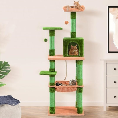 68 Inch Cat Tree for Large Cats Cat Tower for Indoor Cats