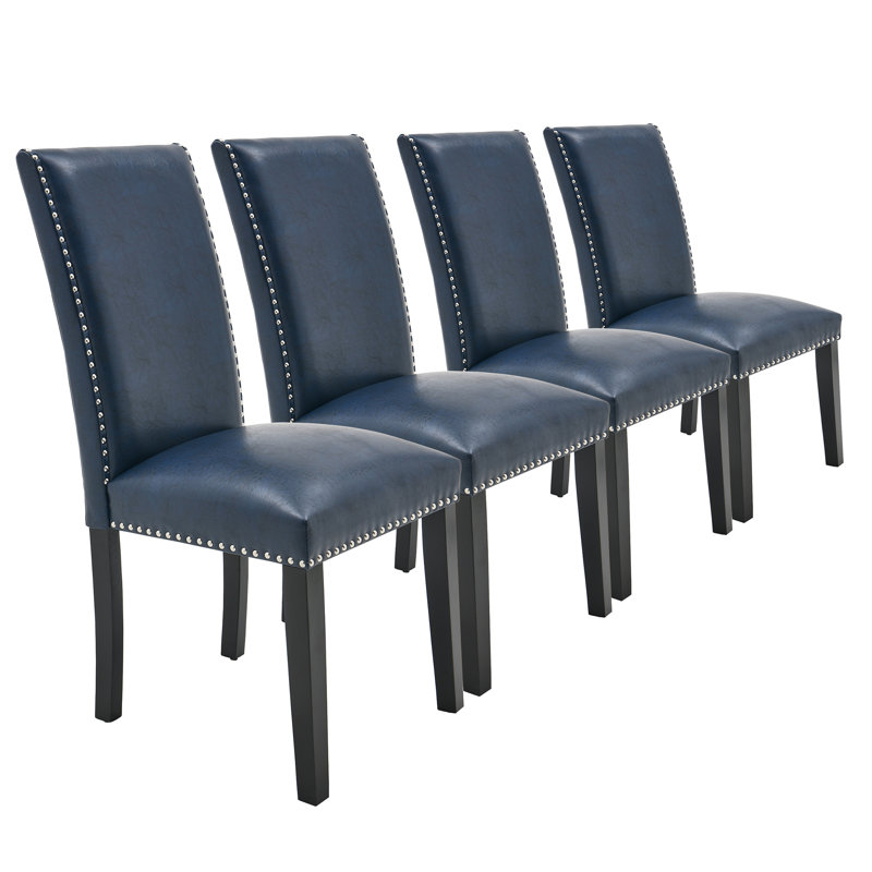 Dianca 36.5cm H Upholstered Upholstered Back Parsons Chair, Blue