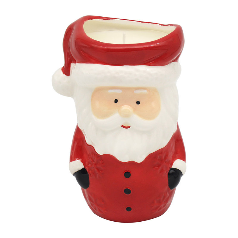 Unscented Novelty Candle with Ceramic Holder
