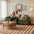 Marcel Modern Chenille Upholstered 3-Seater Sofa With Wooden Legs-118321005