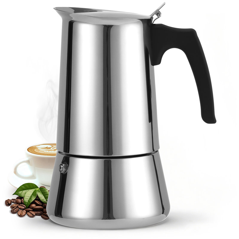 Cafetière espresso 9 tasses en acier inoxydable Moka