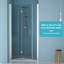 36"W x 72"H Fold Frameless Shower Door-121766369