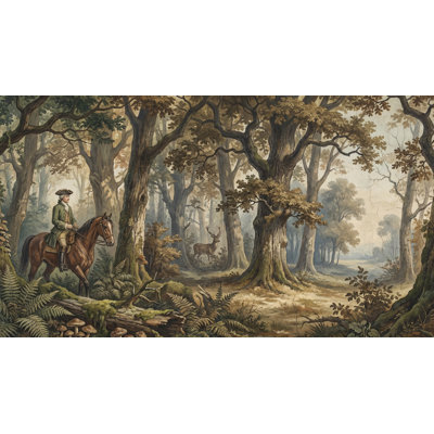 Murale forêt à cheval