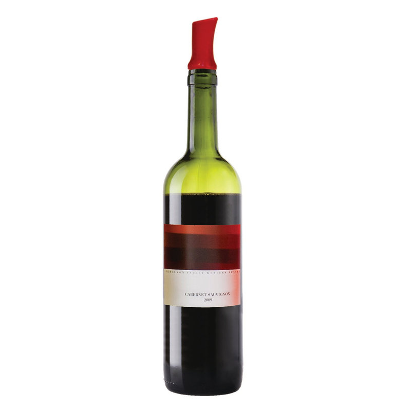 Red Self-Sealing Wine Server Pour Spout