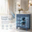 Meuble-lavabo moderne 24 po avec lavabo en céramique, armoire en bois massif avec 2 tiroirs et tablette (noir / blanc / vert / bleu)-1446226033