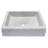 Eden Bath 15'' White/Gray Stone Rectangular Bathroom Sink