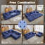 Canapé à compression, canapé-lit convertible au sol avec structure de forme fixe, canapé modulaire désossé, aucun assemblage requis, tissu chenille, pour la chambre du salon-1053275902