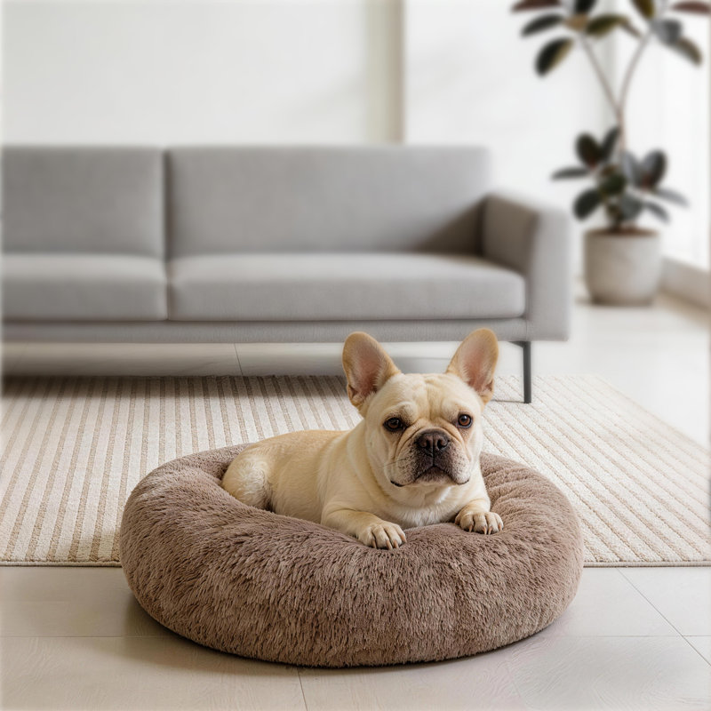 Lit orthopédique pour chien Lit douillet et confortable pour animaux de compagnie, 30 po, Brun
