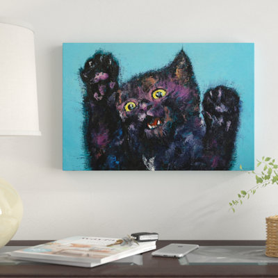 «Ninja Kitten» par Michael Creese, reproduction d'art sur toile tendue
