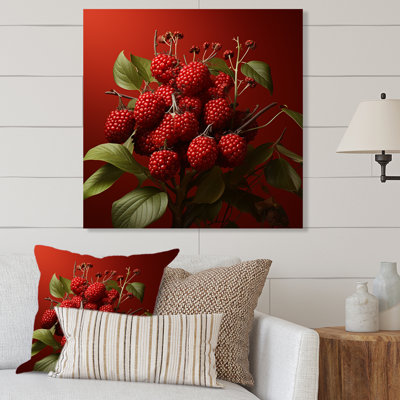 Fruits, juteuse framboise Delight III - fruits, art mural en métal
