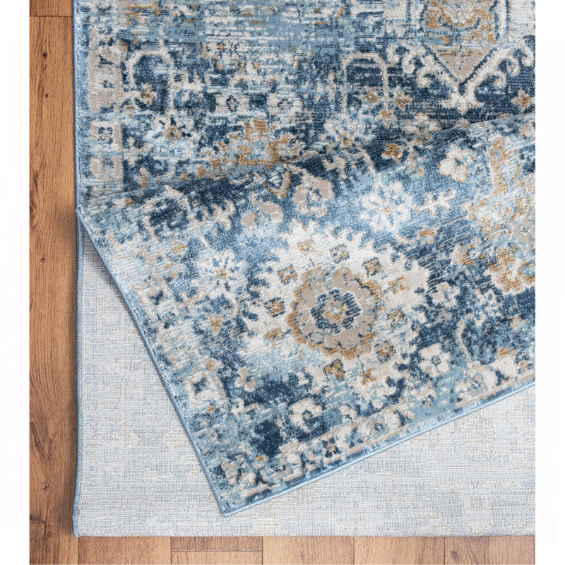 Blue Area Rug, Rectangle 2' x 3'