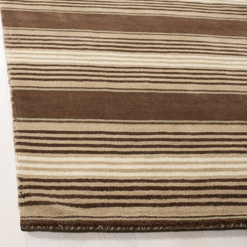 Tapis beige / brun en laine touffeté à la main Mcneil, Rectangle 8 pi x 10 pi