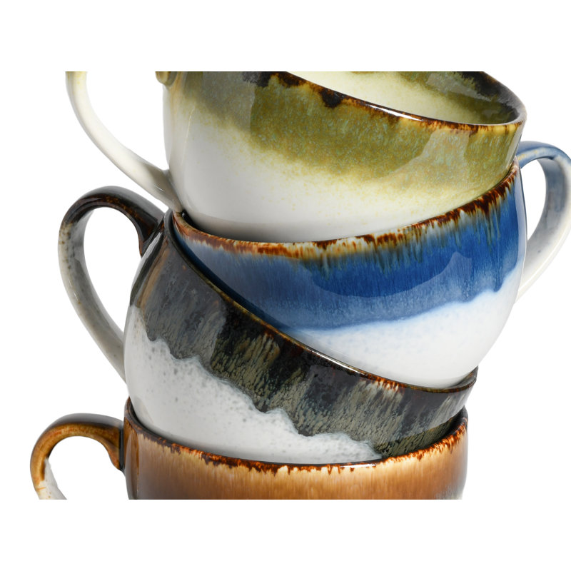 Cascade Stoneware Cappuccino Cup and Saucer