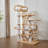 76" Modern Wood Cat Tree For Multi-Cat Homes, Sturdy Cat Tower With Scratching Posts & Platforms