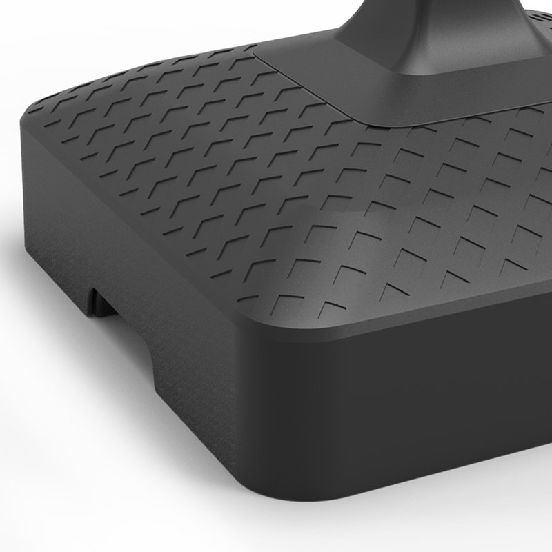 Tierra Verde 19.5" x 6.5"H Square Easy-Fill Weatherproof Umbrella Base, Black