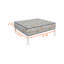 Outdoor Square Cushion Cover, Individual Box Cushion Sofa Cover With Piping Gray-1331080628