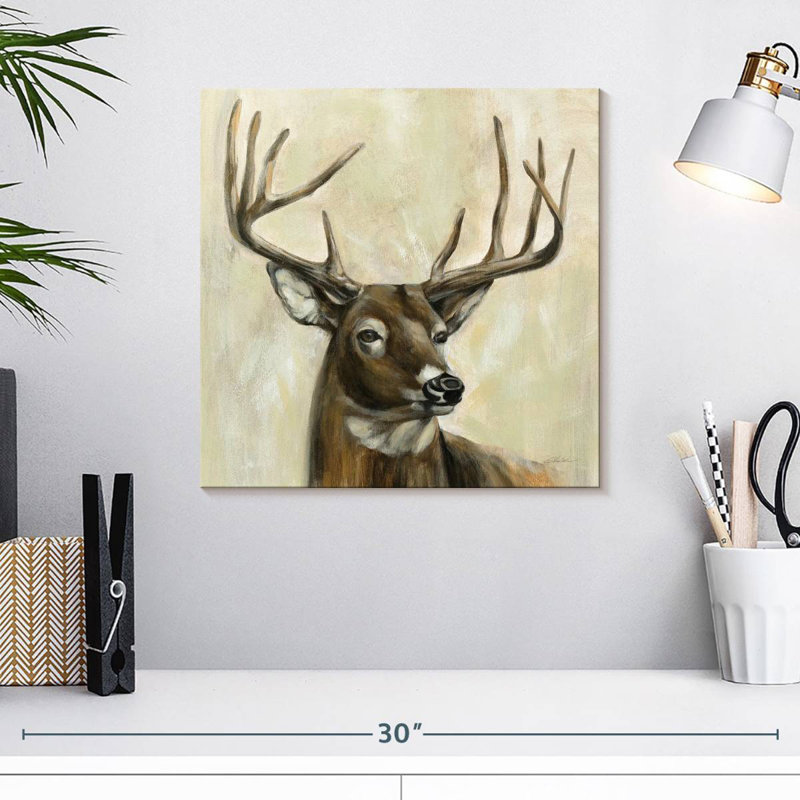 Bronze cerf, H 16 po x l 16 po
