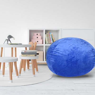 Fauteuil à billes bleu en velours 4 pi - pour et avec un look tendance