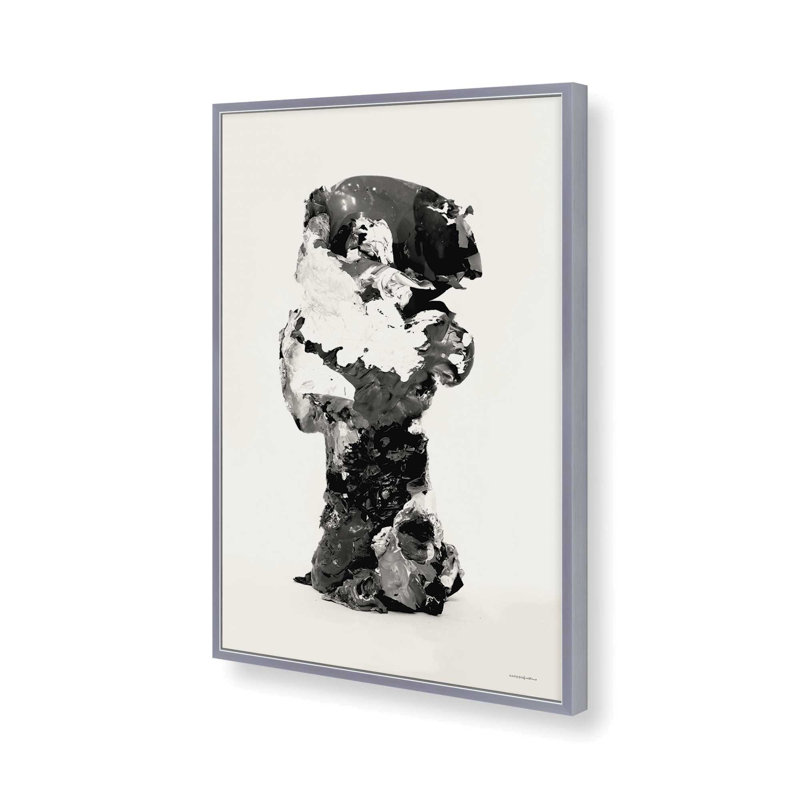 Reproduction d'art «Th pensing Hat» par Kamdon Kreations, H 31,5 po x l 21,5 po, Argent, Impression encadrée