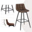 Upholstered Counter Stool with Metal Frame-953159751-953159744