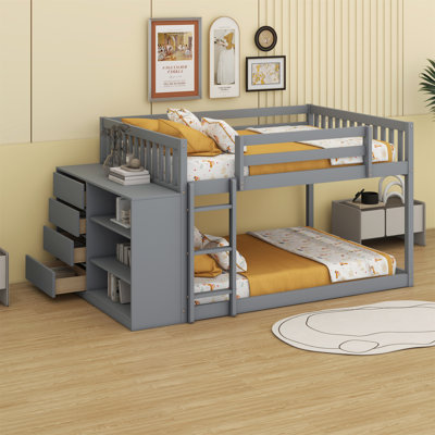 Bunk Bed With Drawers And Shelves