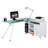 L-Shaped Glass Top Executive Desk