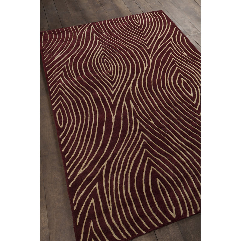Tapis rouge / ivoire Samford, Rectangle 7 pi 9 po x 10 pi 6 po
