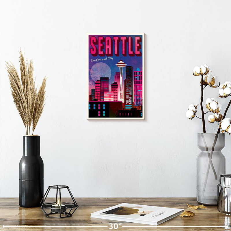 The Emerald City Seattle, H 12 po x l 8 po